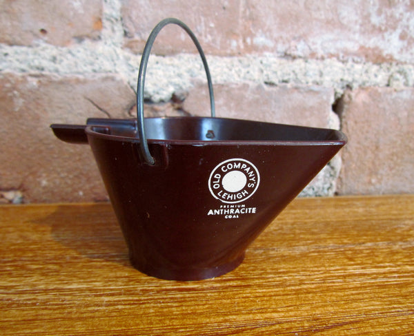 Vintage Coal Bucket Ashtray Advertising Trexler Lumber Co Allentown, PA