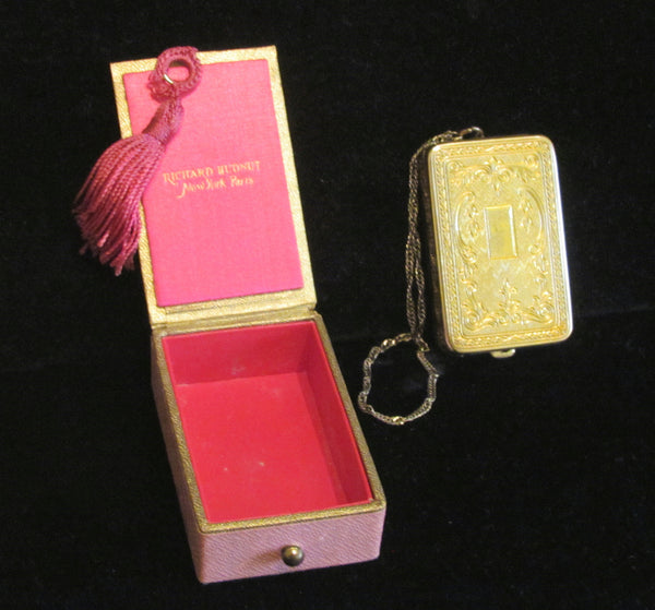 1900s DuBarry Hudnut Compact Purse Victorian Wristlet Purse In Original Box