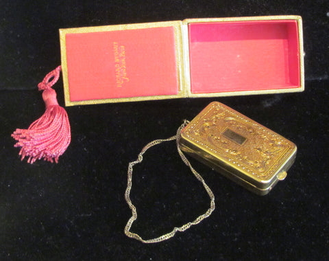 1900s DuBarry Hudnut Compact Purse Victorian Wristlet Purse In Original Box