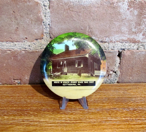 Rare Gettysburg Civil War Souvenir Mirror House Where Jennie Wade Was Shot