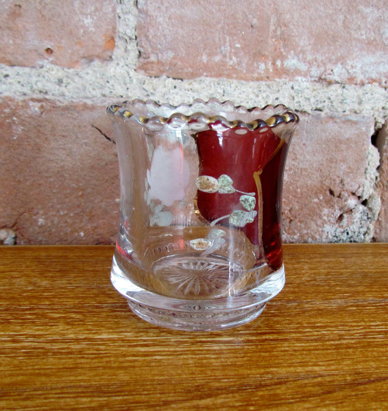 1863 Gettysburg Ruby Red Shot Glass Cordial Souvenir