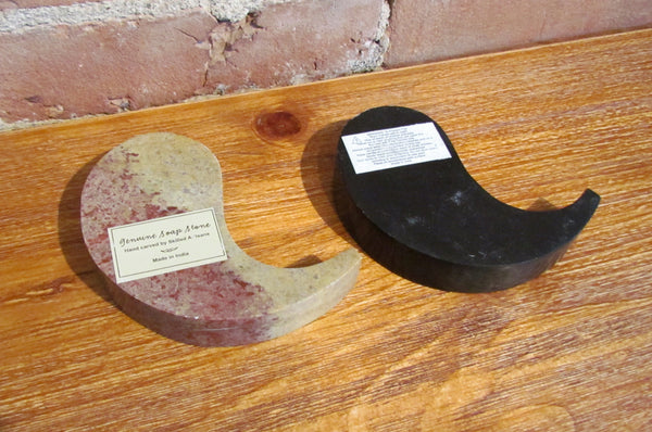 Yin and Yang Soapstone Candle Holder