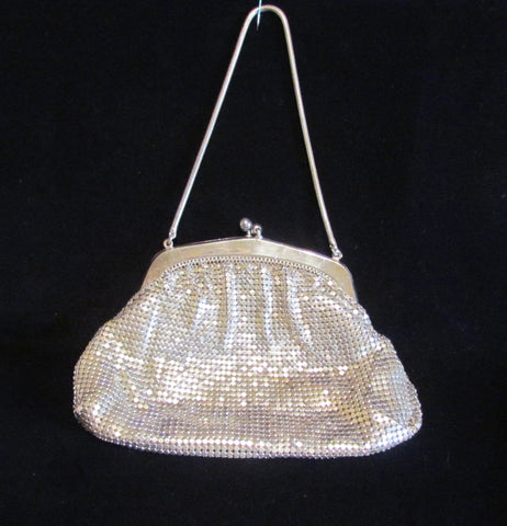 1930s Silver Mesh Purse Wedding Bridal Or Formal Bag Made In Germany