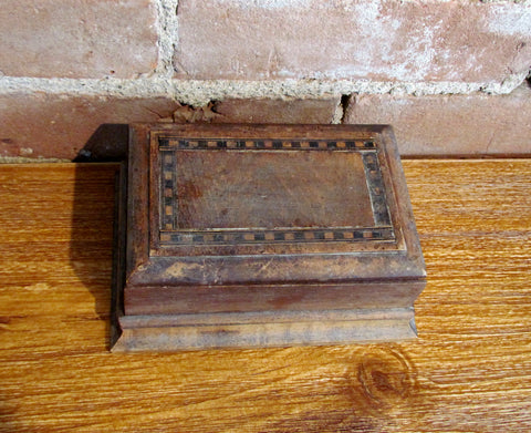 1920's Mission Style Wooden Cigarette Box Craftsman Rustic