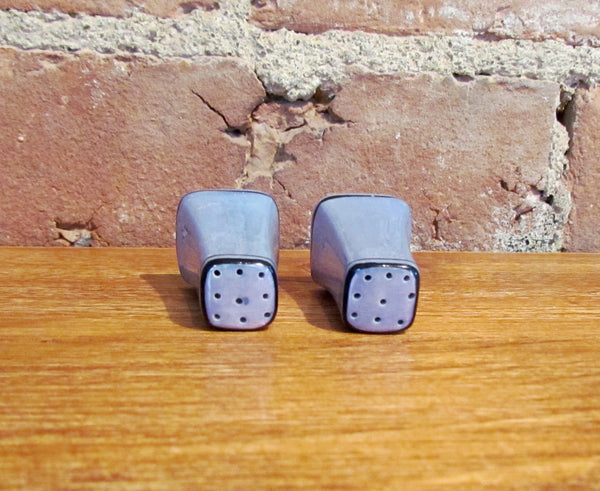Blue Lusterware Salt & Pepper Shakers Set Pair Of Shakers