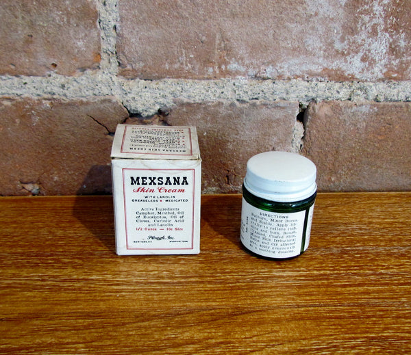 1930's Mexsana Skin Cream Jar IOB