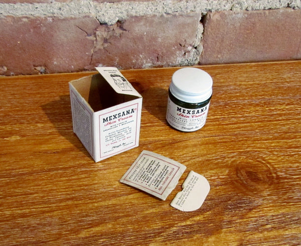 1930's Mexsana Skin Cream Jar IOB