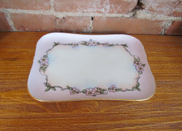 Antique Limoges French Floral Dresser Tray