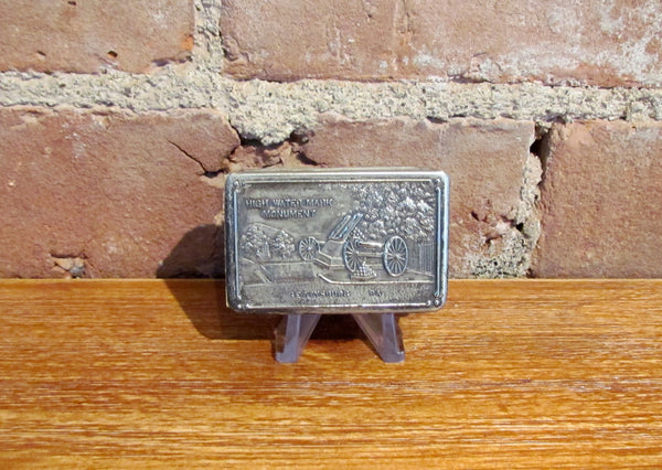 Vintage Gettysburg High Water Mark Monument Matchbox Holder Pennsylvania Souvenir Match Safe Match Box Cover