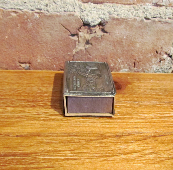 Vintage Gettysburg High Water Mark Monument Matchbox Holder Pennsylvania Souvenir Match Safe Match Box Cover