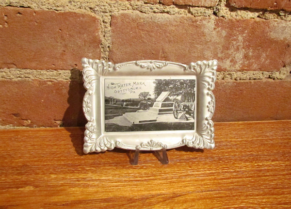 Civil War Souvenir Aluminum Tray Plaque High Water Mark Gettysburg PA