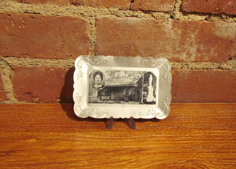 Gettysburg Civil War Souvenir Aluminum Tray Plaque Where Jennie Wade Was Killed
