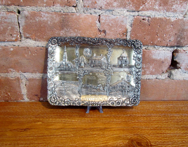 Vintage Gettysburg National Monuments Souvenir Tray Plaque