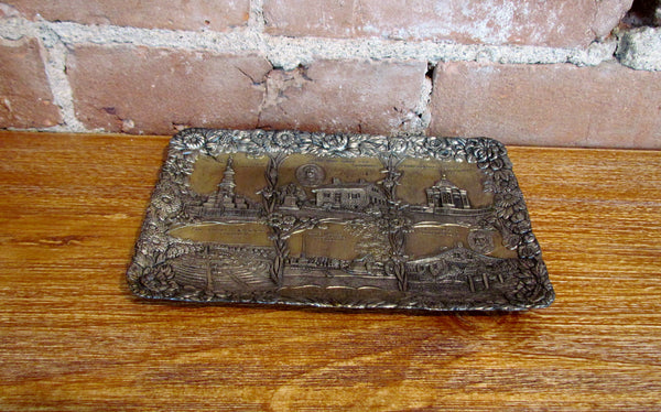 Vintage Gettysburg National Monuments Souvenir Tray Plaque