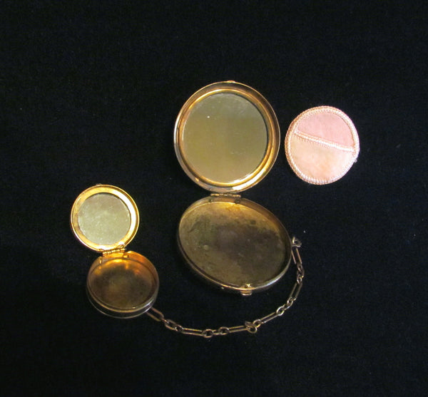 1800's Gold Ormolu Filigree And Mosaic Tango Compacts In Excellent Condition