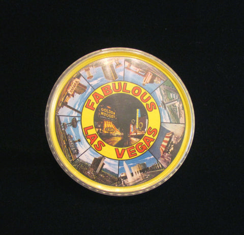 Las Vegas Round Deck Playing Cards 1960's Souvenir Excellent Condition