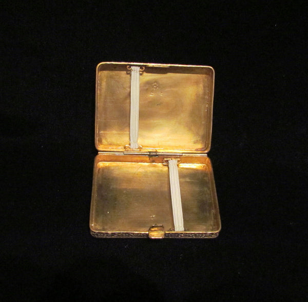 19th Century French Jeweled Portrait Cigarette Case Extremely Rare Cigarette Box