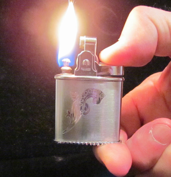 Silver Ronson Princess Lighter Pocket Purse Lighter Working Mint Condition