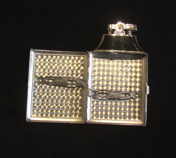 Ronson Master Case Lighter Black Enamel Vintage Cigarette Case Working Condition