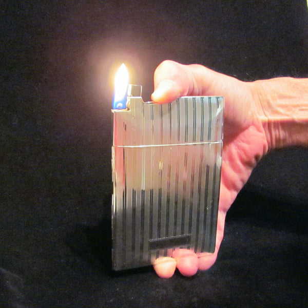 Silver Elgin Cigarette Case Lighter 1940s Working In Original Box
