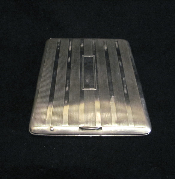 Circa 1900s EAM Silver Cigarette Case Business Card Case Credit Card Holder