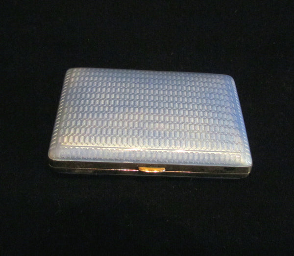 1930s Guilloche Cigarette Case Gold Plated LaMode Floral Ladies Card Case