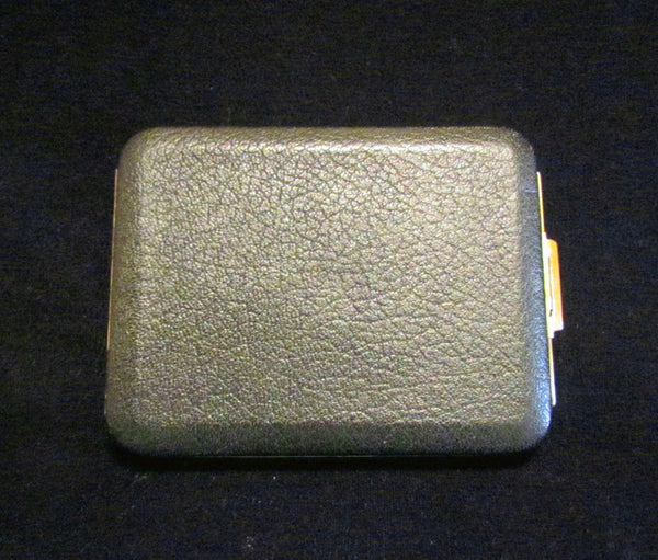 Black Leather Cigarette Case Gold Plated 1948 Rogers Lin Bren Cigarette Case Business Card Case Credit Card Holder