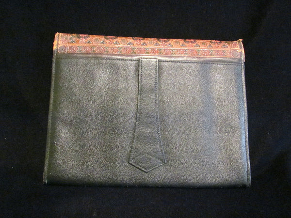 Art Deco Tooled Leather Purse 1930s Clutch Purse