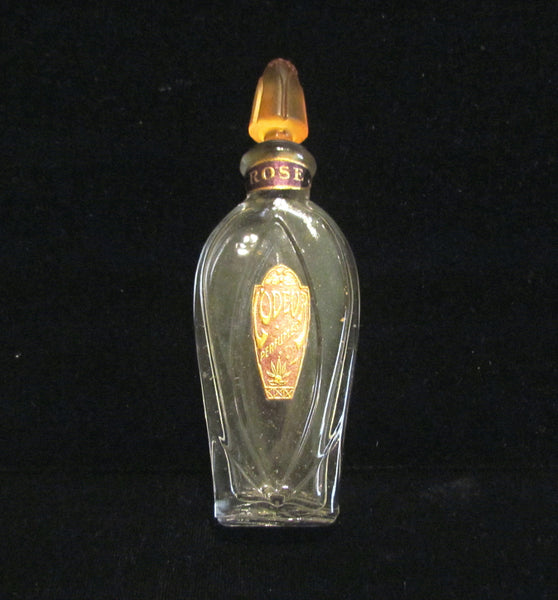 Vintage Perfume Bottle 1920s Rose L'Odeur Perfumes Bottle Art Deco In Original Box Excellent Condition