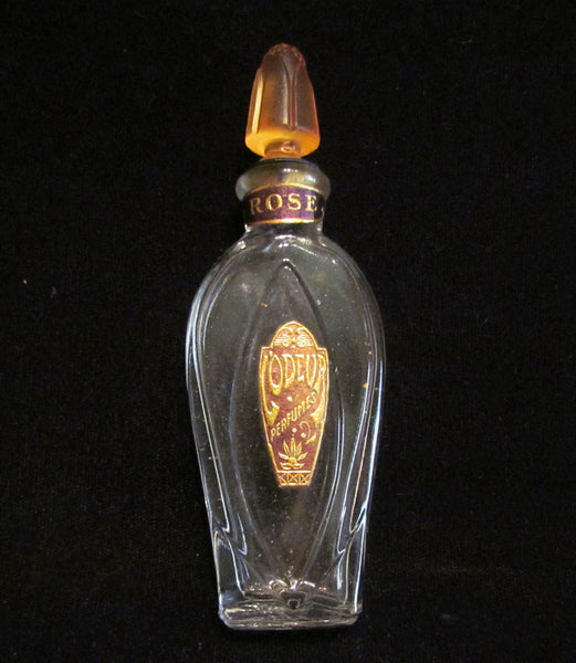 Vintage Perfume Bottle 1920s Rose L'Odeur Perfumes Bottle Art Deco In Original Box Excellent Condition