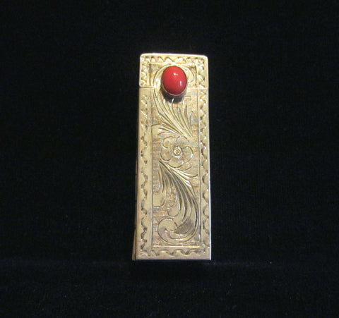 Italy. Vintage 800 Silver Carnelian Lipstick Holder. – T Niklasson Gallery