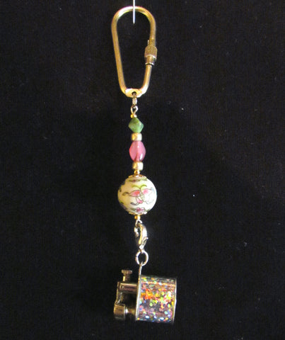 Vintage Lift Arm Lighter Keychain OOAK Handmade Key Chain Detachable Working Lighter