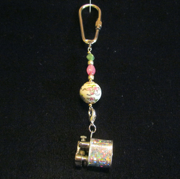 Vintage Lift Arm Lighter Keychain OOAK Handmade Key Chain Detachable Working Lighter