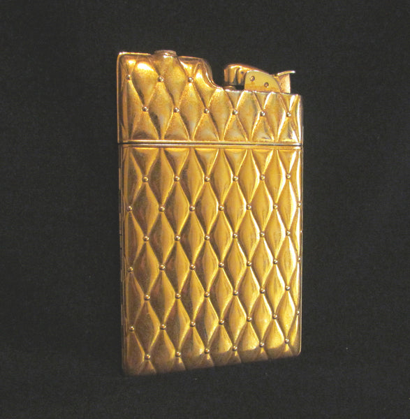 Vintage Gold Case Lighter Evans Cigarette Case Lighter Art Deco Case 1940's Working