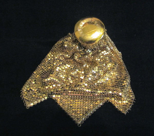 Whiting And Davis Gate Top Purse Vintage Beggars Bag 1920s Accordion Purse Antique Purse Gold Mesh Gatetop EXCELLENT CONDITION
