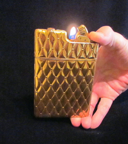 Vintage Gold Case Lighter Evans Cigarette Case Lighter Art Deco Case 1940's Working