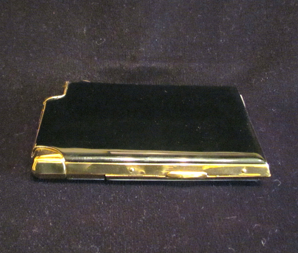 Vintage Stunning 1930's Art Deco Marathon Gold and Enamel Cigarette Case  Lighter For Sale at 1stDibs