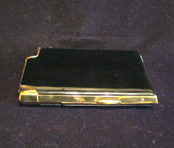 Marathon Cigarette Case Lighter 1930s Slide A Lite Working Gold & Enamel Case Lite Unused In Original Box