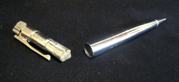 Vintage Pencil Lighter 1950s Silver Knight Propelling Mechanical Pencil Lighter Working