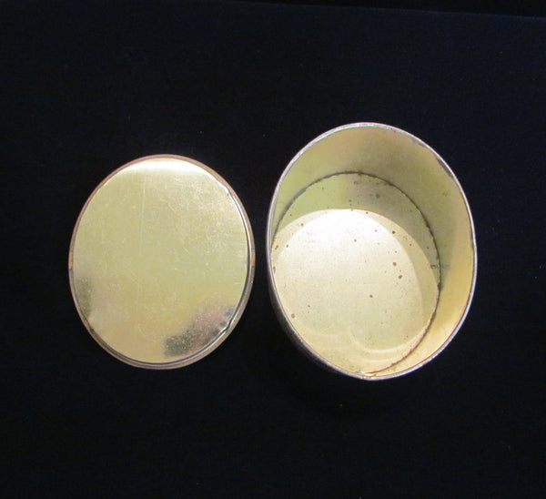 Vintage Victorian Tin Dobbs Fifth Avenue Hats Storage Powder Tin