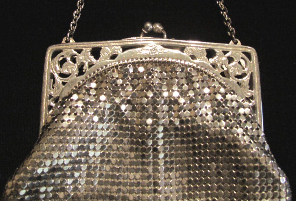 Whiting and davis sales silver mesh bag