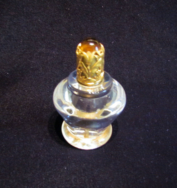 Vintage Table Lighter 1940s STRIKALITE Depression Glass Amber Jewel Cigarette Lighter EXCELLENT WORKING