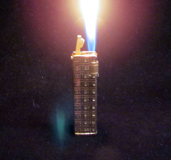 Vintage Gold Plated Butane Lighter Working Condition