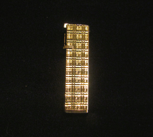 Vintage Gold Plated Butane Lighter Working Condition