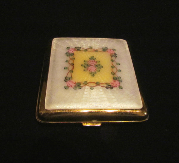 1930s Guilloche Cigarette Case Gold Plated LaMode Card Case Art Deco