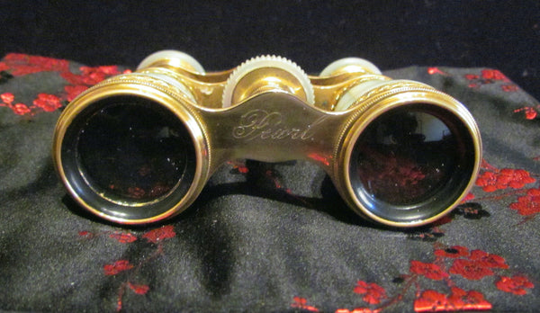 LeMaire Fi Opera Glasses Antique Paris Mother Of Pearl Theater Glasses Binoculars MOP Opera Glasses In Original Case