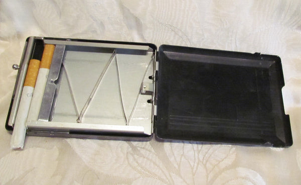 Art Deco Magic Case Lighter Black Cigarette Case 1930s Cigarette Case Working Lighter