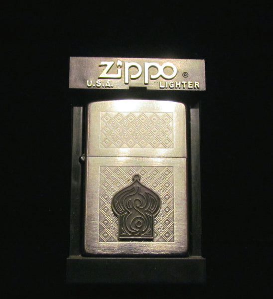 Zippo Silver Lighter USA Sealed Unused Pocket Lighter In Original Case Crown Motif