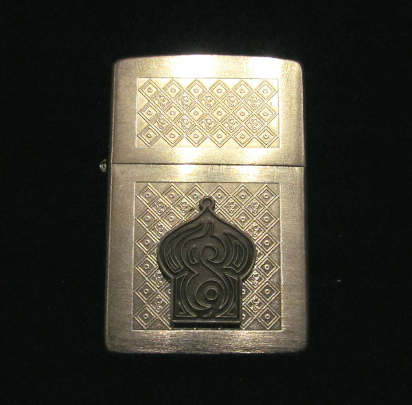 Zippo Silver Lighter USA Sealed Unused Pocket Lighter In Original Case Crown Motif