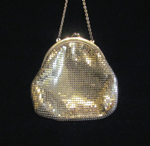 Silver Mesh Whiting & Davis Purse Formal Wedding Bridal Handbag Excellent Condition